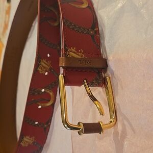 Ralph Lauren Lauren Belt Red Equestrian L